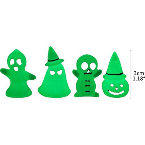 Kit de 8 décorations miniatures lumineuses fantômes pour Halloween : citrouilles et accessoires pour jardin féerique. (1/5)