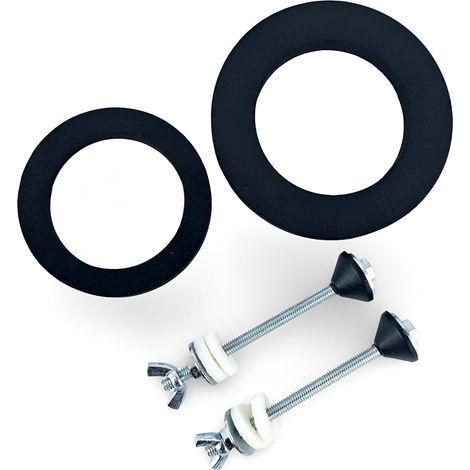Kit de Réparation pour Cuvette de WC Fuyante - Kit de Fixation de Réservoir avec Joint en Mousse, Boulons et Rondelles pour Réservoir de WC (1/5)