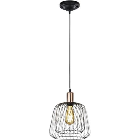 Suspension Trio SANNA noir/or Ø25 métal E27 variable (1/3)