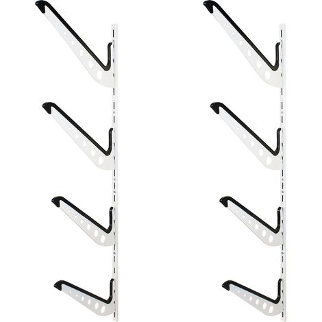 Wiltec – Rack mural quadruple pour 4 planches – Charge 25 kg par niveau – Système modulable ajustable – Protection antidérapante pour matériel de glisse