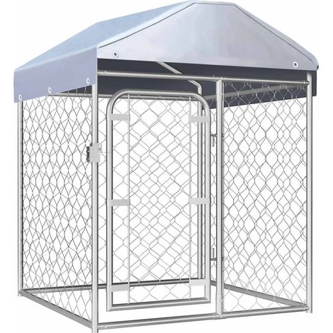 Perrera de exterior con techo 100x100x125 cm vidaXL