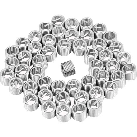 50 pièces Filets rapportés hélicoïdaux en acier inoxydable M8 x 1,25 x 1,5D pour réparation filetage (1/5)
