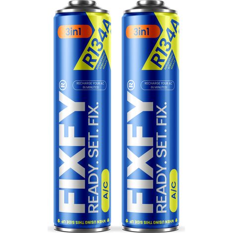 FIXFY 3in1 Klimaanlagen-Nachfüllgas 500ml - 2x GROSSE DOSE +70% R134a