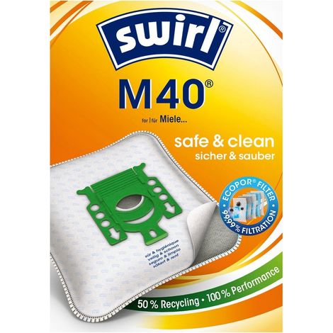 Swirl - sacchetto aspirapolvere m40 - 10 pezzi - ecopor - 6783226 - 4006508230341
