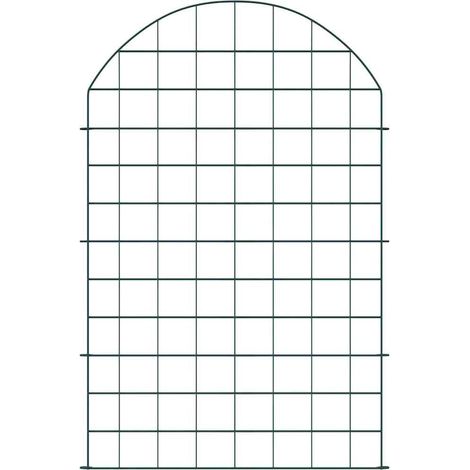 Maison Exclusive - Teichzaun Set 8 pcs Grün 50 x 80 cm Stahl