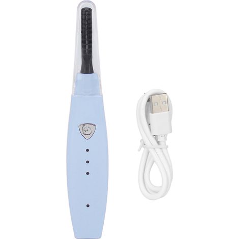 Recourbe-cils chauffant USB rechargeable, outil électrique à friser les cils pour un effet longue tenue, bleu (1/5)