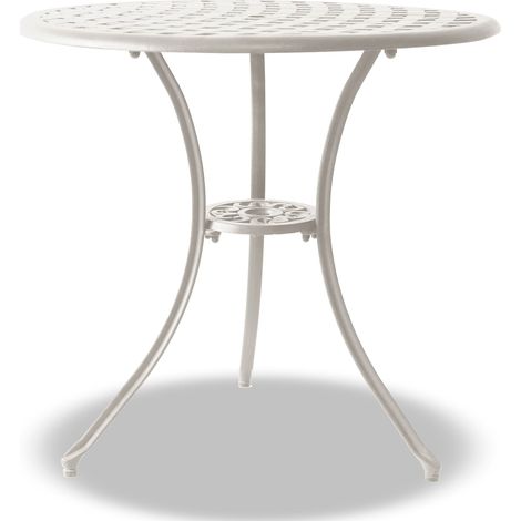 Centurion Supports OSHOWA Garden & Patio White Cast Aluminium Bistro Table (1/5)