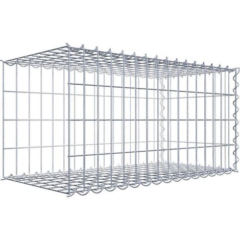 Gabiondeco - Gabion - Element de prolongation en longueur 80 cm x 40 cm x 40 cm (L x H x P). maille 5 x 10 cm. Spirale. Avert.: il manque une grille - Made in Germany (1/5)