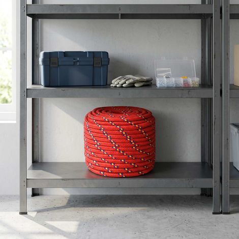 vidaXL Cuerda multiusos 18 mm 25 m Rojo PP 1995 kg Carga máx. (1/5)