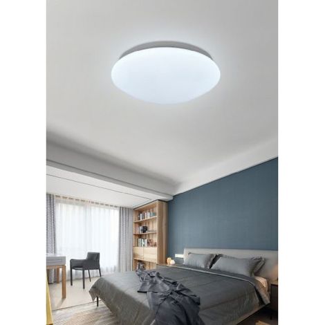 TrAdE Shop Traesio - Lampadario Da Soffitto Plafoniera Led 24 Watt Cupola Diversi Toni Di Luce C0 - -Bianco Freddo -