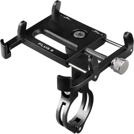 Support de téléphone pour vélo/moto, Aliaj en aluminium, 55-100mm, Noir