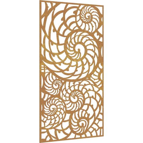 Garden Wall Decoration 105x55 cm Corten Steel Shell Design vidaXL (1/5)