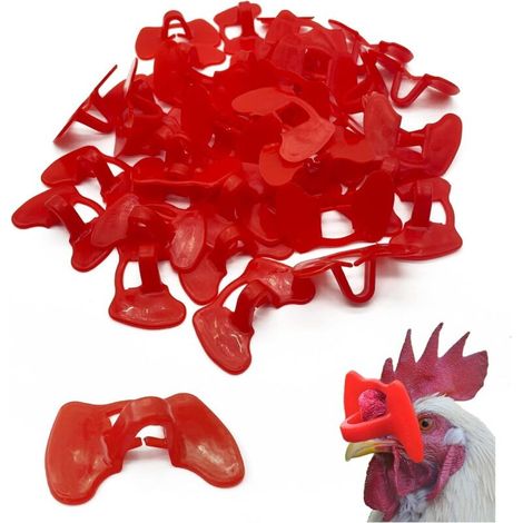 Lot de 100 lunettes de protection anti-pecking pour poule - Lunettes de protection anti-crochetage - Outil de protection pour la volaille - Pour la prévention des pics (1/5)