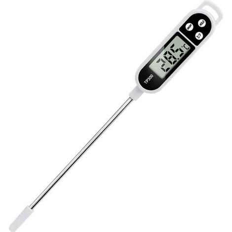 Lntyq Thermometre cuisine accessoire termometre cuison,thermomètre sonde thermometre barbecue 5Secondes LCD Ecran Thermomètre pour Patisserie BBQ Lait à Viande Culinaire (1/4)