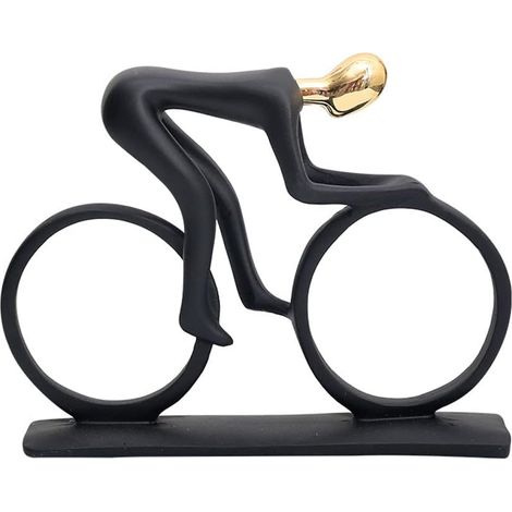 Sculpture Cycliste en Résine Dorée, Décoration Moderne pour Salon, Bureau, Chambre  Idée Cadeau