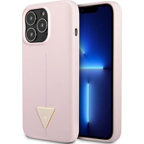 Custodia triangolare in silicone Guess per iPhone 13 Pro Max, colore viola (1/5)