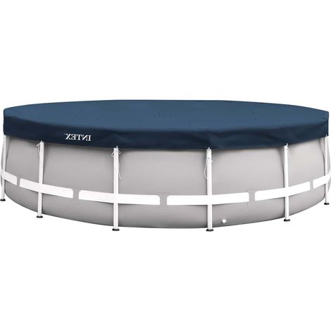 Poolabdeckung Ø457 x 20 cm Rund PVC und PET INTEX (1/5)