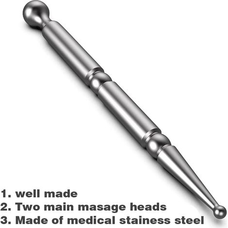 Stylo d'acupuncture portatif en acier inoxydable pour massage des tissus profonds, massage des méridiens, soulagement de la douleur et soins de santé-AquaForge