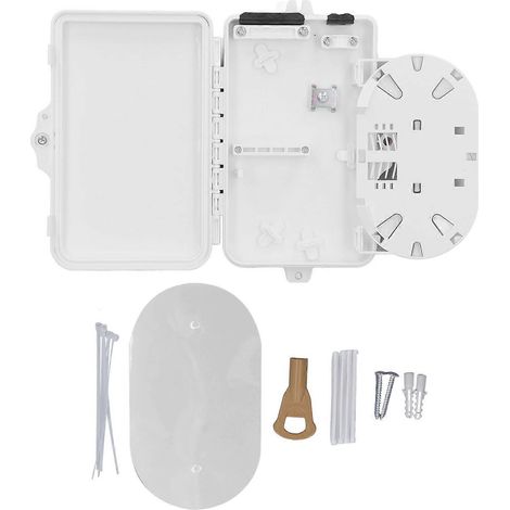Glasfaserverteilerkasten 4-adrig IP65 wasserdicht Wandmontage Glasfaser-Anschlusskasten für Innen- und Außenbereich