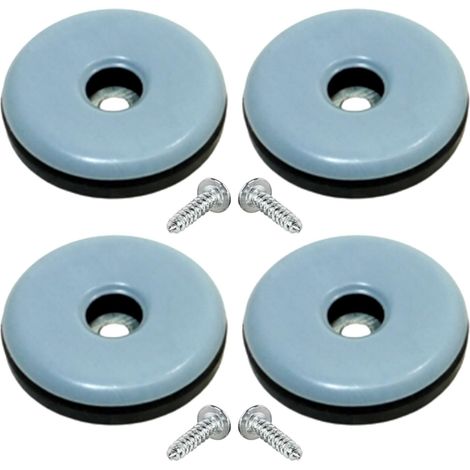 Cyclingcolors – Lot de 4 patins glisseurs 50 mm – Plastique polypropylène – Revêtement téflon PTFE – Protection pour sols durs