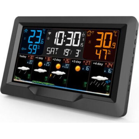 SW403 Station Météo J+4 avec connexion Wifi et écran coloré - Noir
