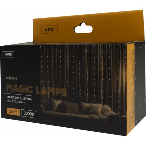 Rideau lumineux 200 LED 2x1 m 3000K USB 5V Ecolight (1/2)