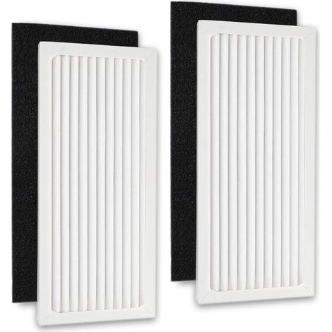 Lot de 2 filtres HEPA de rechange 04383 compatibles avec les filtres de purificateur d'air Hamilton Beach 04383, 04384, pièce n° 990051000 (1/4)