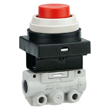 Vannes mécanique SMC VM100 Bouton poussoir Pneumatic Relay, G 1/8, 1/8pouces ( Prix pour 1 )