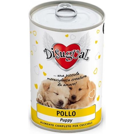 Disugual Dog Puppy Pollo - Lattina 400 Gr - Cibo Umido Cani