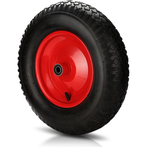 Randaco Schubkarrenrad mit Schlauch,  luftbereift, für Schubkarre, bis 200 kg, schwarz