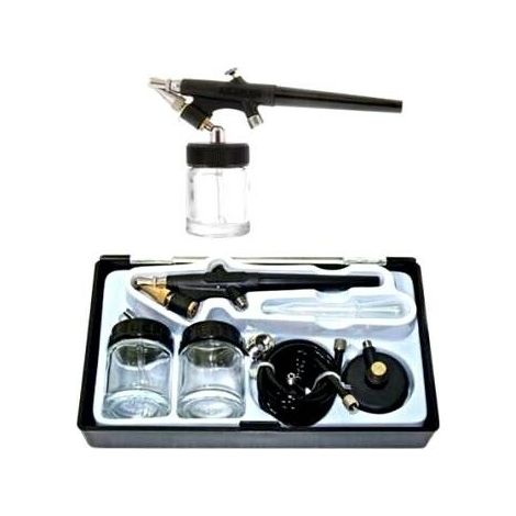 Pistola Aero penna Aerografo Kit professionale air brush doppia azione pittura (1/3)