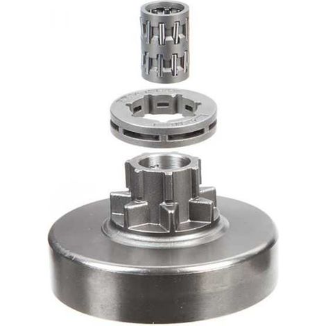 Pignon à bague pour tronçonneuse Stihl 3/8". 7 dents. Hauteur cloche 18,8 mm (1/4)