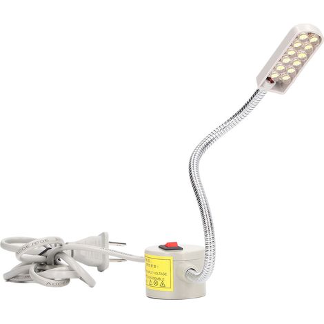 Lampe LED pour machine à coudre, 12 perles lumineuses, protection oculaire douce, forte force magnétique, éclairage pour plans de travail, 110-240V (1/5)