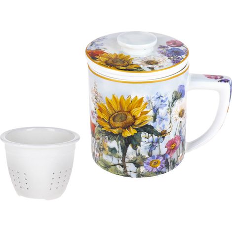 Carmani, Tasse mit Siebeinsatz und Deckel 400 ml - Laura Lozano/Lady's Floral Symphony (1/5)