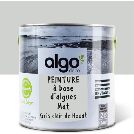 Peinture écologique Algo - Mat - Gris Clair de Houat - 2L (1/5)