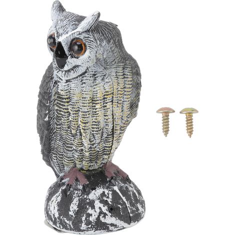 Solarbetriebene Eule mit leuchtenden Augen, wasserdichte Vogelscheuche für Garten und Terrasse (1/5)