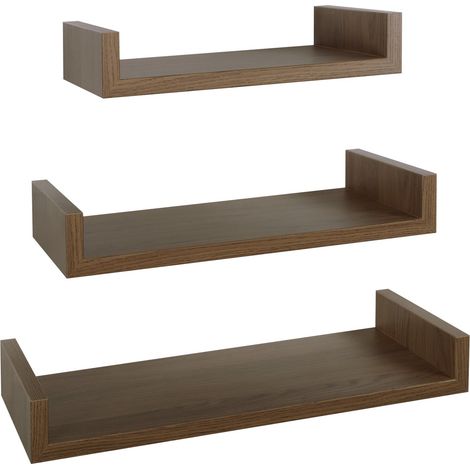 3er set wandregal mod. Calamita Maxi farbe eiche tabak (1/4)