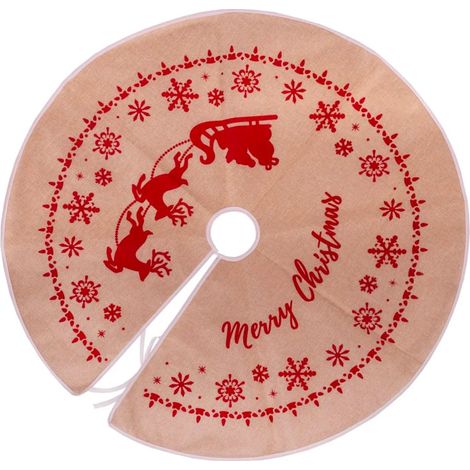 Couvre-pied de sapin de Noël en jute (1/3)