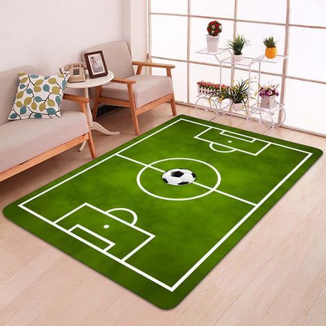 Tapis enfant football 50x80cm - tissu doux anti-statique - surface antidérapante - pour salle de jeu maison (1/3)