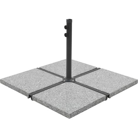 Plaque de poids carrée pour parasol Granit 25 kg Gris (1/5)