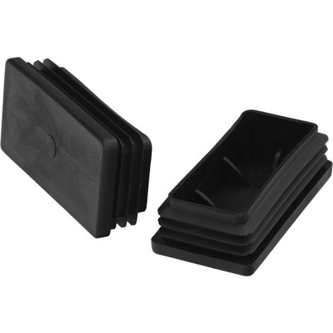 Contera Plástico Rectangular Interior. Color Negro 80x40 mm Bolsa 100 Unidades.