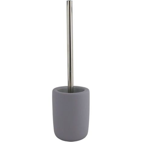 Trade Shop - WC-BÜRSTENHALTER MIT FREISTEHENDER WC-BÜRSTE BADEZIMMERMÖBEL ACCESSOIRES GRAU 87812 -