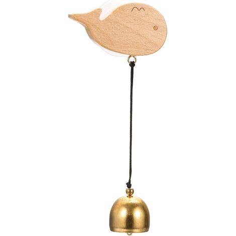 Tradesman's Bell, Wooden Door Chime, Hanging Door Bell, Bells, Metal Bell with Suction Cup for Door Opening, Decoration (1/5)