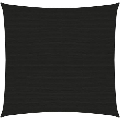 Vela ombreggiante 160 g/m² nero 7 x 7 m HDPE 020009227