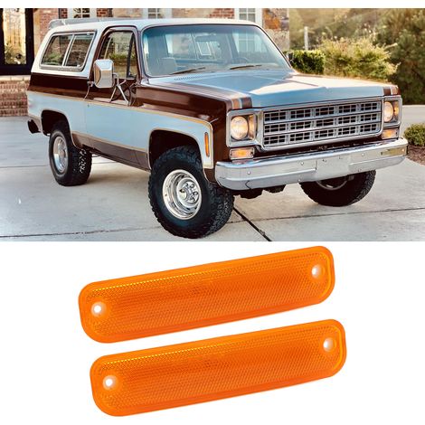 LED-Frontstoßstangenleuchten und gelbe Frontblinker, ein Paar, passend für Chevrolet Blazer 1973-1980. (1/5)