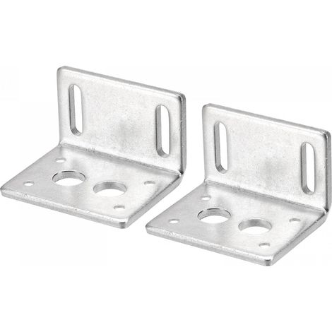 Support moteur sourcing map 2pcs 30x46x38mm Argent pour à engrenage vis sans fin