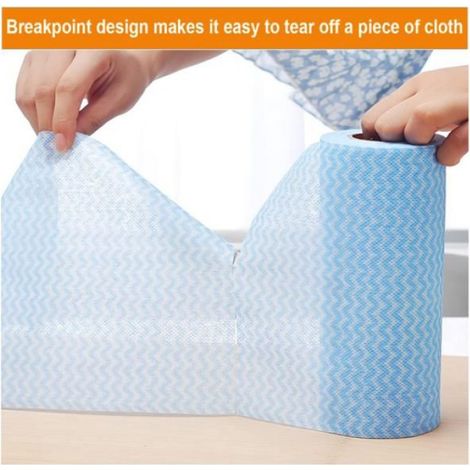 Chiffons Jetables - 20 x 30 cm - 50 Feuilles Par Rouleau - Pour Cuisine Salle De Bain Nettoyage Quotidien - Lot De 3 Rouleaux (1/5)