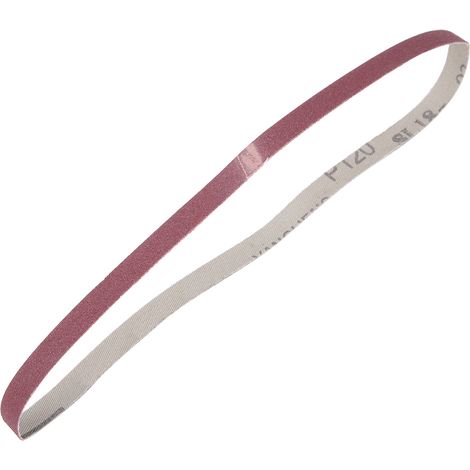 10 bandes abrasives en oxyde d'aluminium pour ponceuse, 533 x 9 mm (grain 100) (1/5)