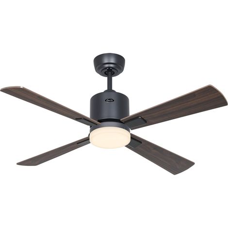 Ventilateur de plafond ECO NEO III 103, Gris basalte - Noyer/Cerisier, Wi-Fi avec éclairage (1/2)