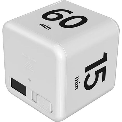 Cube Timer - 6 6 Cm - Gravity Sensing Flip Countdown Timer - For Study Cooking Sports Office Use - 15 20 30 60 Min Options - 1 Piece